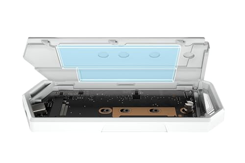 ASUS ROG Strix Arion White M.2 NVMe SSD Enclosure-USB3.2 Gen 2x1 Type-C (10Gbps), Dual USB-C to C & USB-C to A, Screwdriver-Free, Thermal Pads Included, Fits PCIe 2280/2260/2242/2230 M Key/B+M Key