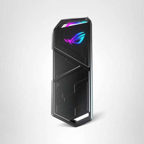 ASUS ROG Strix Arion White M.2 NVMe SSD Enclosure-USB3.2 Gen 2x1 Type-C (10Gbps), Dual USB-C to C & USB-C to A, Screwdriver-Free, Thermal Pads Included, Fits PCIe 2280/2260/2242/2230 M Key/B+M Key