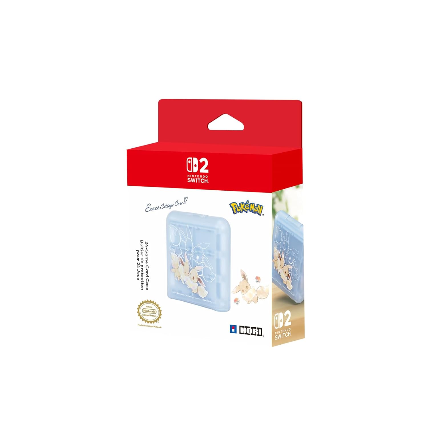 HORI 24-Game Card Case Eevee Cottage Core for Nintendo Switch 2 - Officially Licensed by Nintendo and The Pokemon Company International