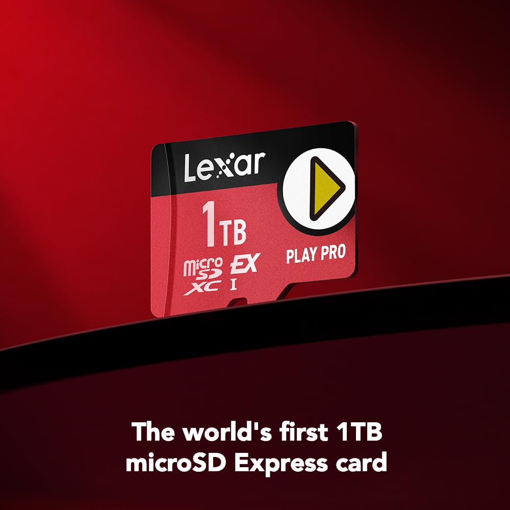 Lexar 1TB Play PRO microSD Express Card, UHS-I, C10, U3, V30, Full HD, 4K, Up to 900/600 MB/s Memory Card, Nintendo-Switch 2, ASUS ROG Ally, Steam Deck (LMSXPS0001T-BNNNU) - Image #0