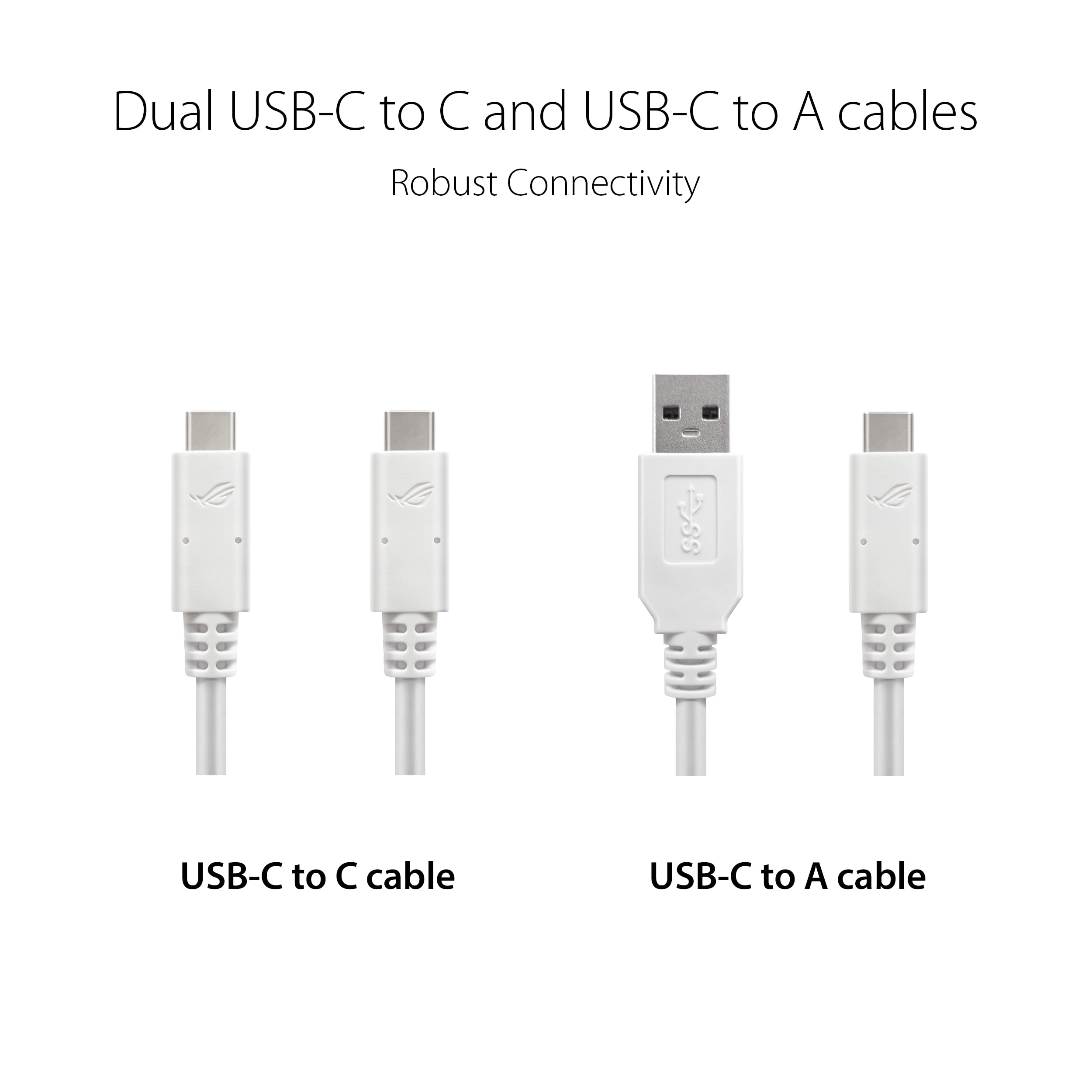 ASUS ROG Strix Arion White M.2 NVMe SSD Enclosure-USB3.2 Gen 2x1 Type-C (10Gbps), Dual USB-C to C & USB-C to A, Screwdriver-Free, Thermal Pads Included, Fits PCIe 2280/2260/2242/2230 M Key/B+M Key
