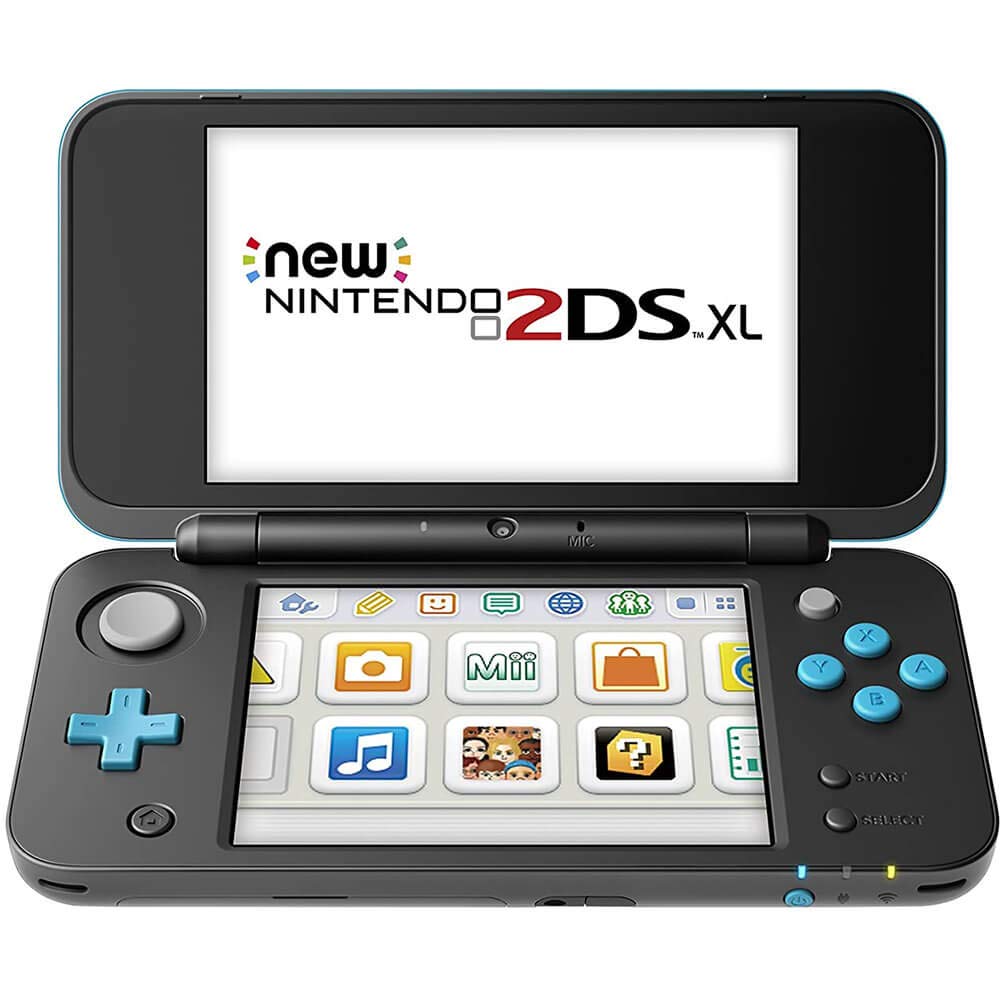 New Nintendo 2DS XL - Black + Turquoise With Mario Kart 7 Pre-installed - Nintendo 2DS