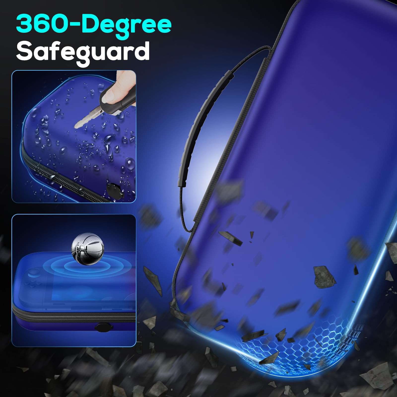 Auarte [Charge inside] Carrying Case for Nintendo Switch 2 2025 / Switch OLED / Switch with Adapter and for Joy Cons Storage, Travel Case for Switch 2 Console with 22 Game Card Storage