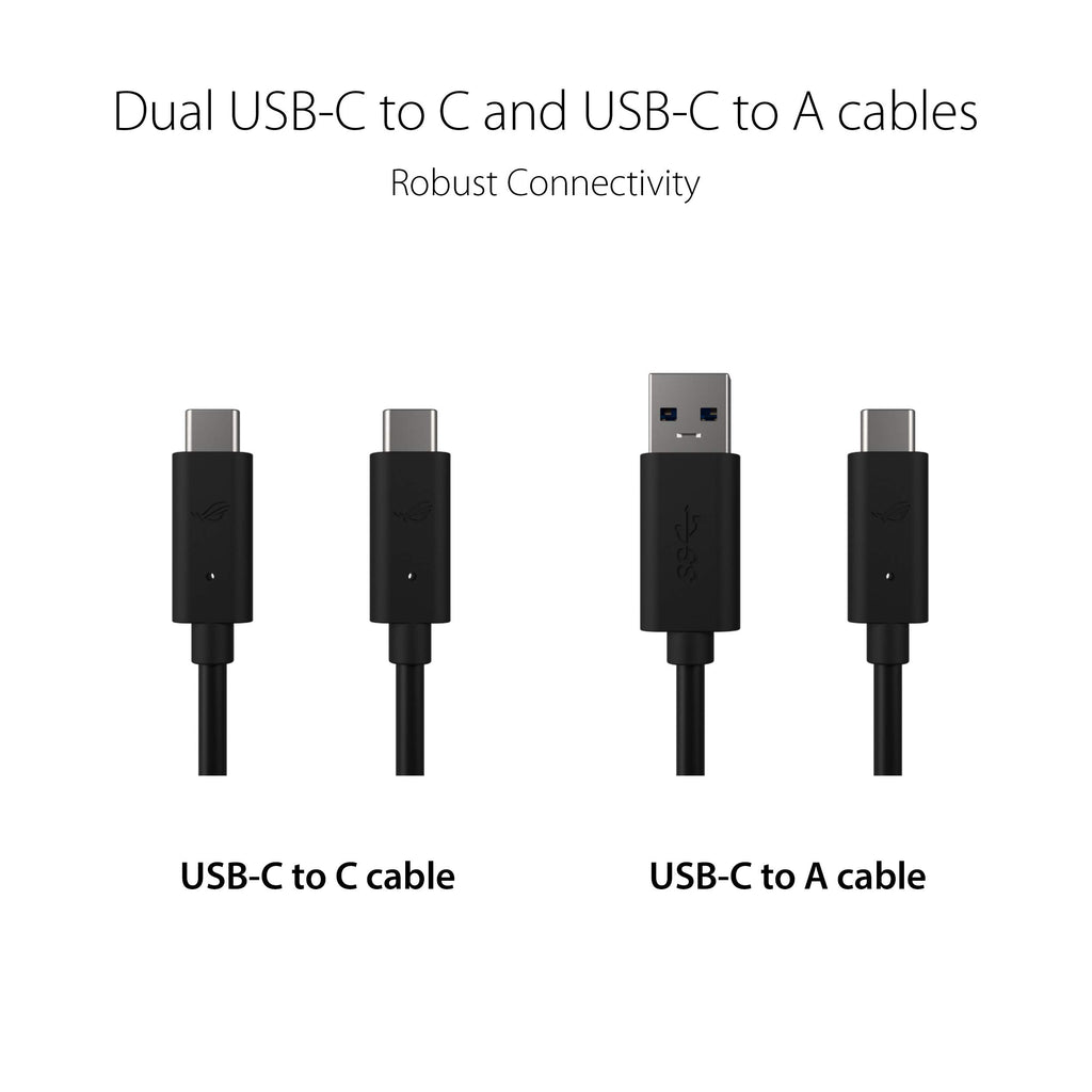 ASUS ROG Strix Arion White M.2 NVMe SSD Enclosure-USB3.2 Gen 2x1 Type-C (10Gbps), Dual USB-C to C & USB-C to A, Screwdriver-Free, Thermal Pads Included, Fits PCIe 2280/2260/2242/2230 M Key/B+M Key