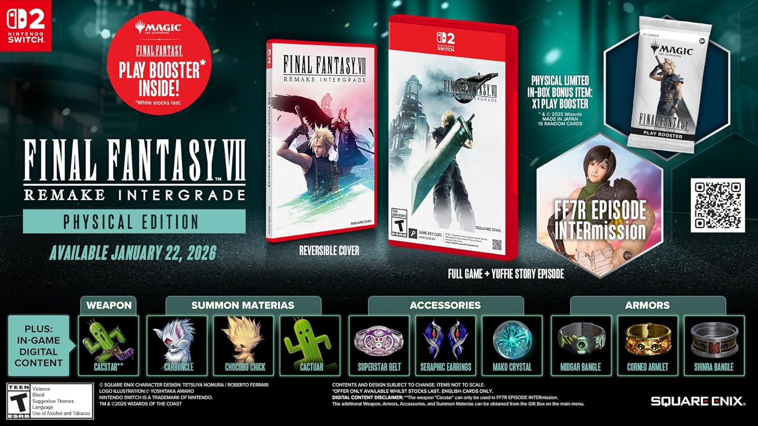 FINAL FANTASY VII REMAKE INTERGRADE - Nintendo Switch 2 (Day One Edition Includes Magic: The Gathering—FINAL FANTASY Play Booster)
