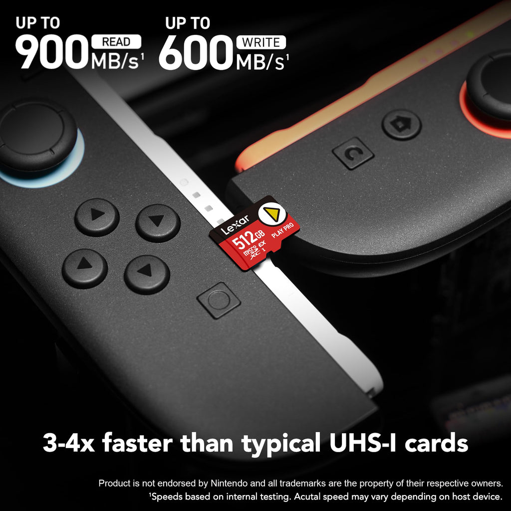 Lexar 1TB Play PRO microSD Express Card, UHS-I, C10, U3, V30, Full HD, 4K, Up to 900/600 MB/s Memory Card, Nintendo-Switch 2, ASUS ROG Ally, Steam Deck (LMSXPS0001T-BNNNU) - Image #0