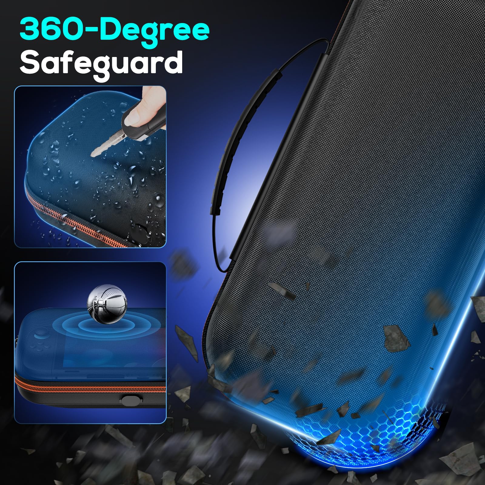 Auarte [Charge inside] Carrying Case for Nintendo Switch 2 2025 / Switch OLED / Switch with Adapter and for Joy Cons Storage, Travel Case for Switch 2 Console with 22 Game Card Storage