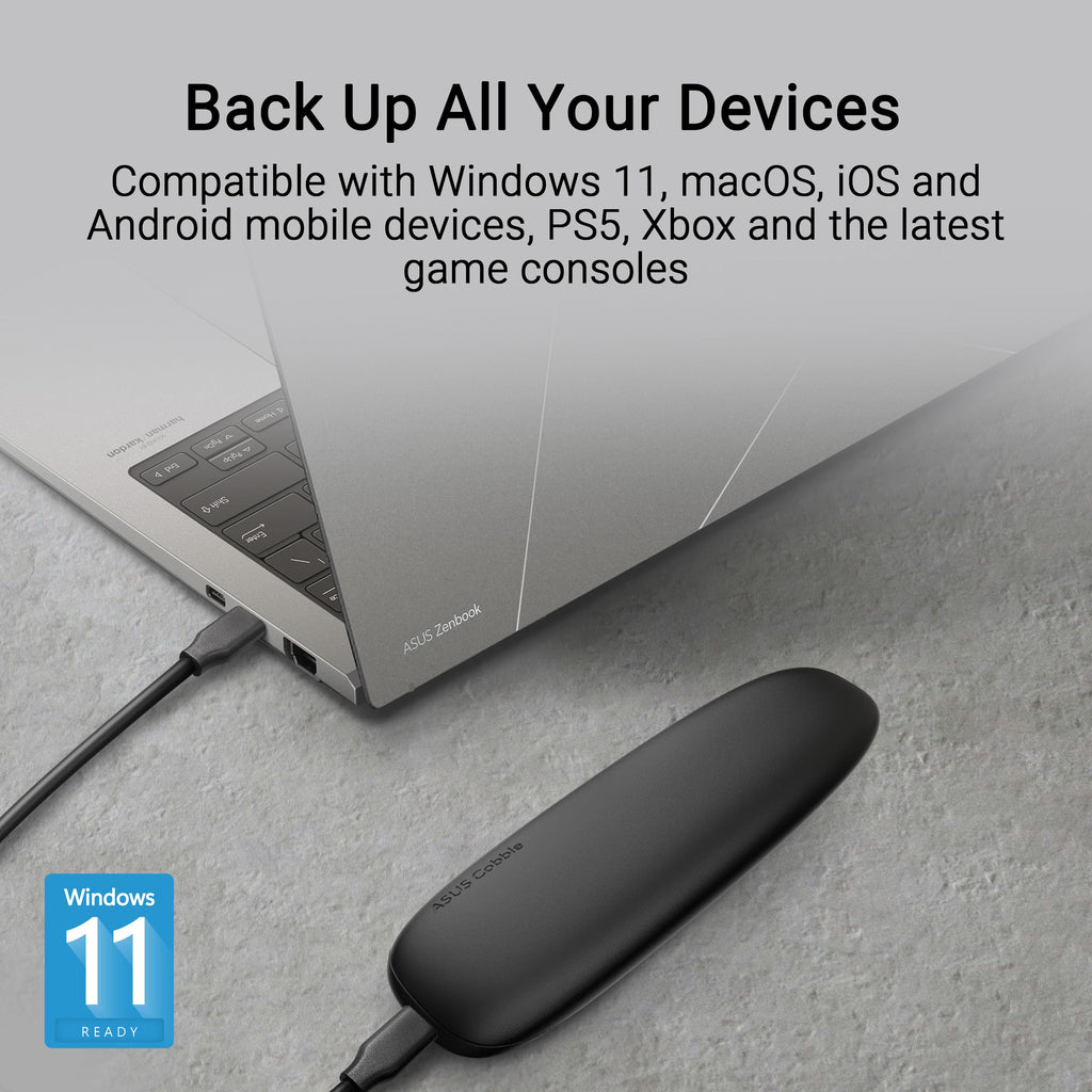 ASUS ROG Strix Arion White M.2 NVMe SSD Enclosure-USB3.2 Gen 2x1 Type-C (10Gbps), Dual USB-C to C & USB-C to A, Screwdriver-Free, Thermal Pads Included, Fits PCIe 2280/2260/2242/2230 M Key/B+M Key