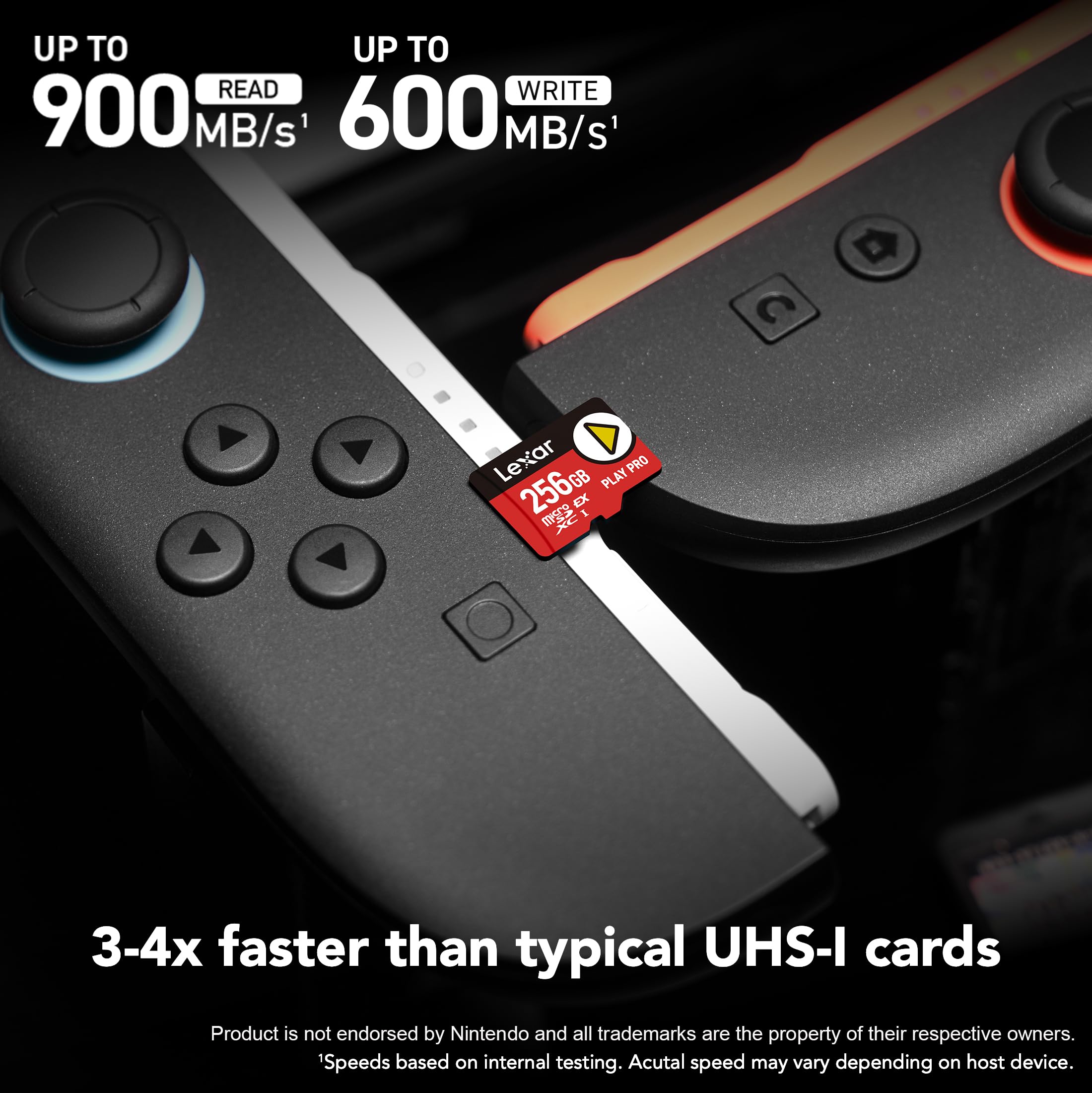 Lexar 1TB Play PRO microSD Express Card, UHS-I, C10, U3, V30, Full HD, 4K, Up to 900/600 MB/s Memory Card, Nintendo-Switch 2, ASUS ROG Ally, Steam Deck (LMSXPS0001T-BNNNU) - Image #0