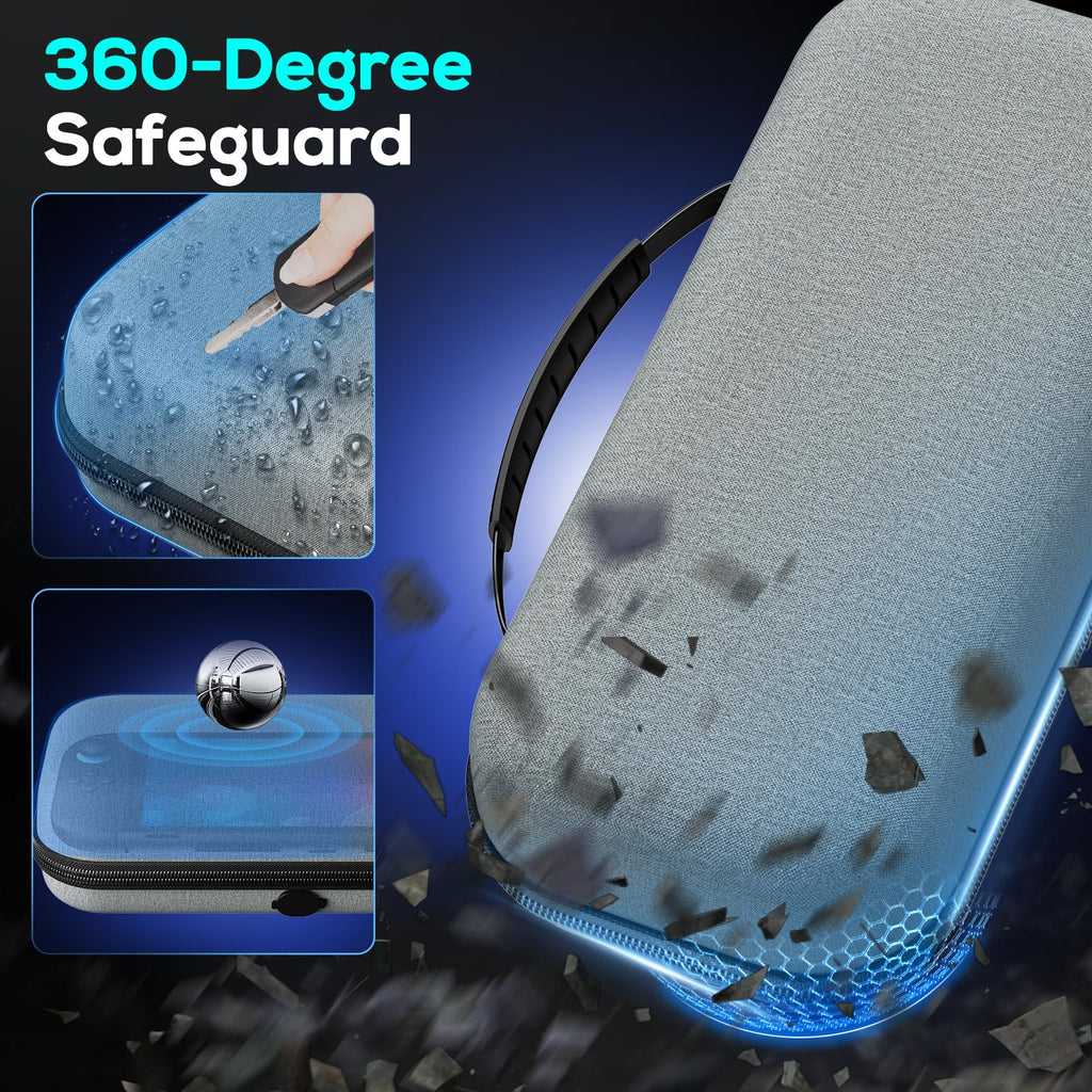 Auarte [Charge inside] Carrying Case for Nintendo Switch 2 2025 / Switch OLED / Switch with Adapter and for Joy Cons Storage, Travel Case for Switch 2 Console with 22 Game Card Storage