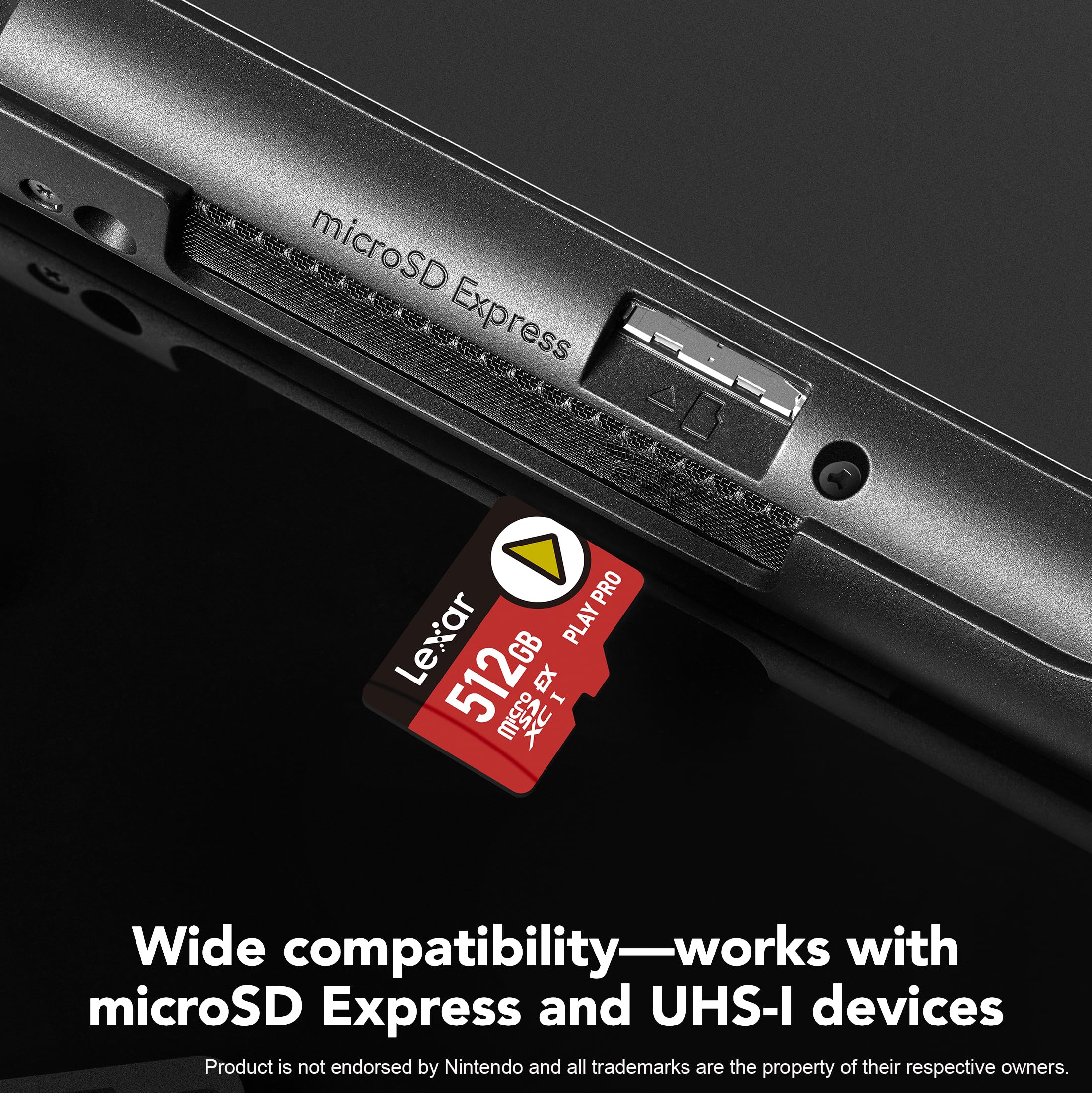 Lexar 1TB Play PRO microSD Express Card, UHS-I, C10, U3, V30, Full HD, 4K, Up to 900/600 MB/s Memory Card, Nintendo-Switch 2, ASUS ROG Ally, Steam Deck (LMSXPS0001T-BNNNU) - Image #0