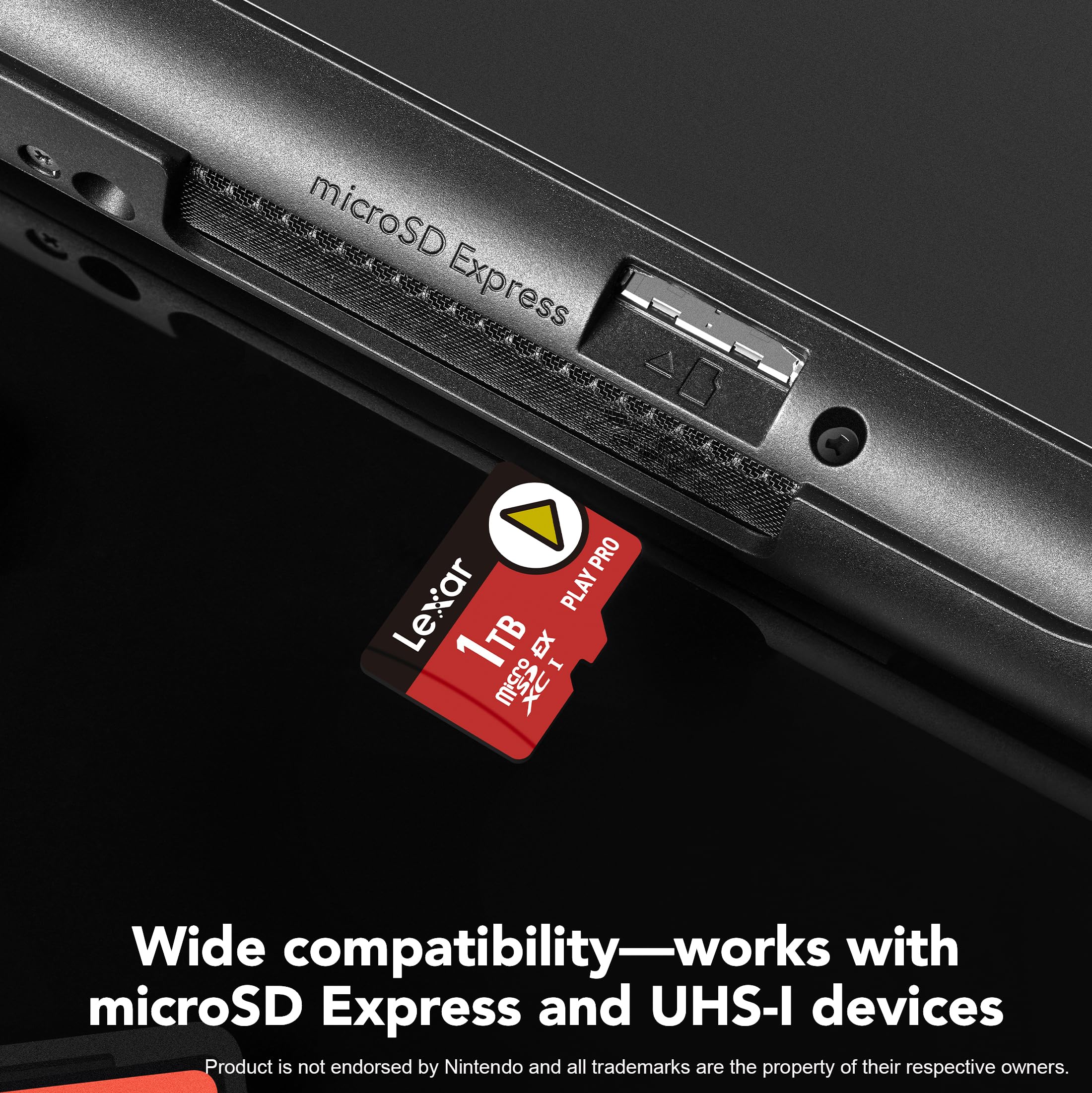 Lexar 1TB Play PRO microSD Express Card, UHS-I, C10, U3, V30, Full HD, 4K, Up to 900/600 MB/s Memory Card, Nintendo-Switch 2, ASUS ROG Ally, Steam Deck (LMSXPS0001T-BNNNU) - Image #0
